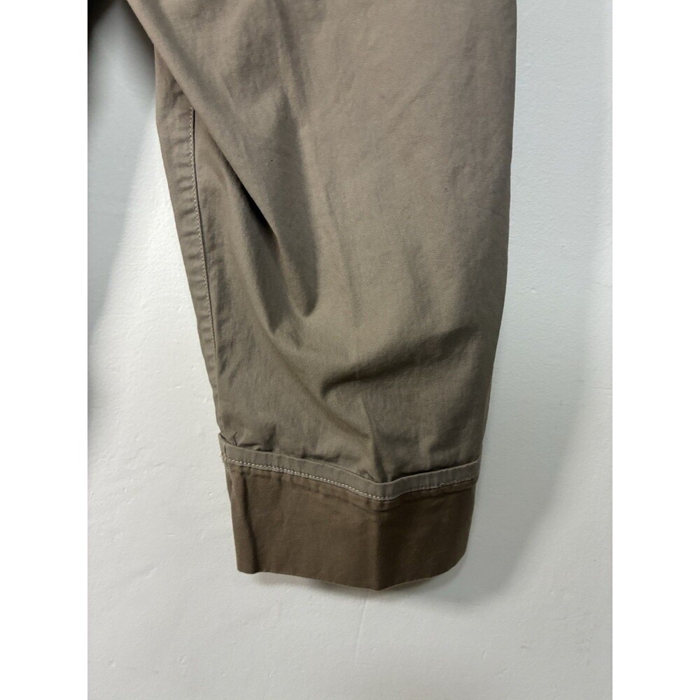 Coldwater Creek Cuffed Capri Embellished Hems Women's Size 16 Beige Pants Boho - Picture 7 of 12